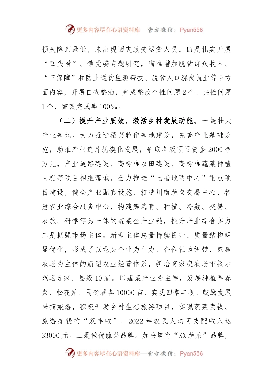 某镇2022年度实施乡村振兴战略工作述职报告.docx_第2页