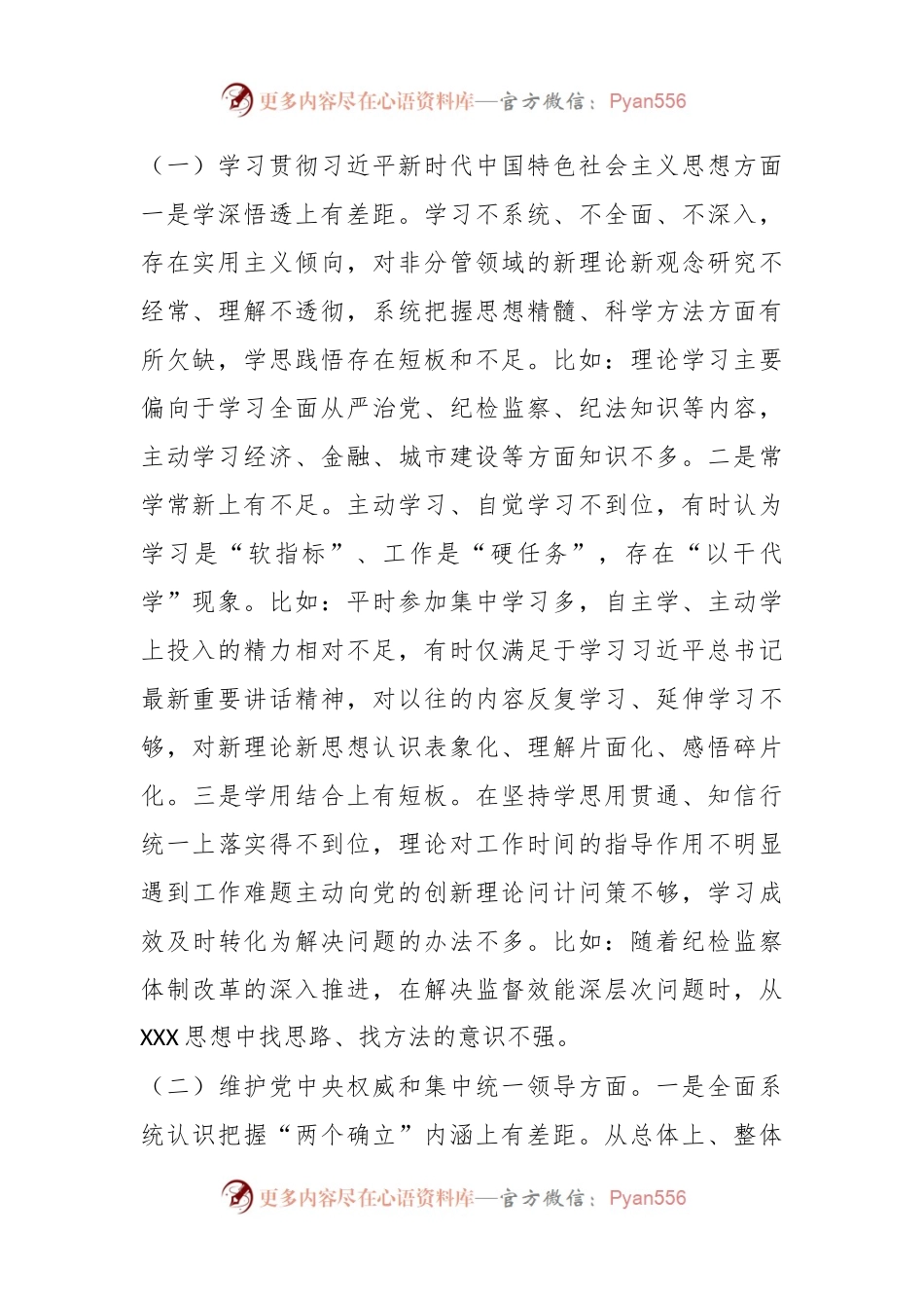 某市纪委书记2023年度专题民主生活会对照检查材料（新6个对照方面＋典型案例剖析）.docx_第2页