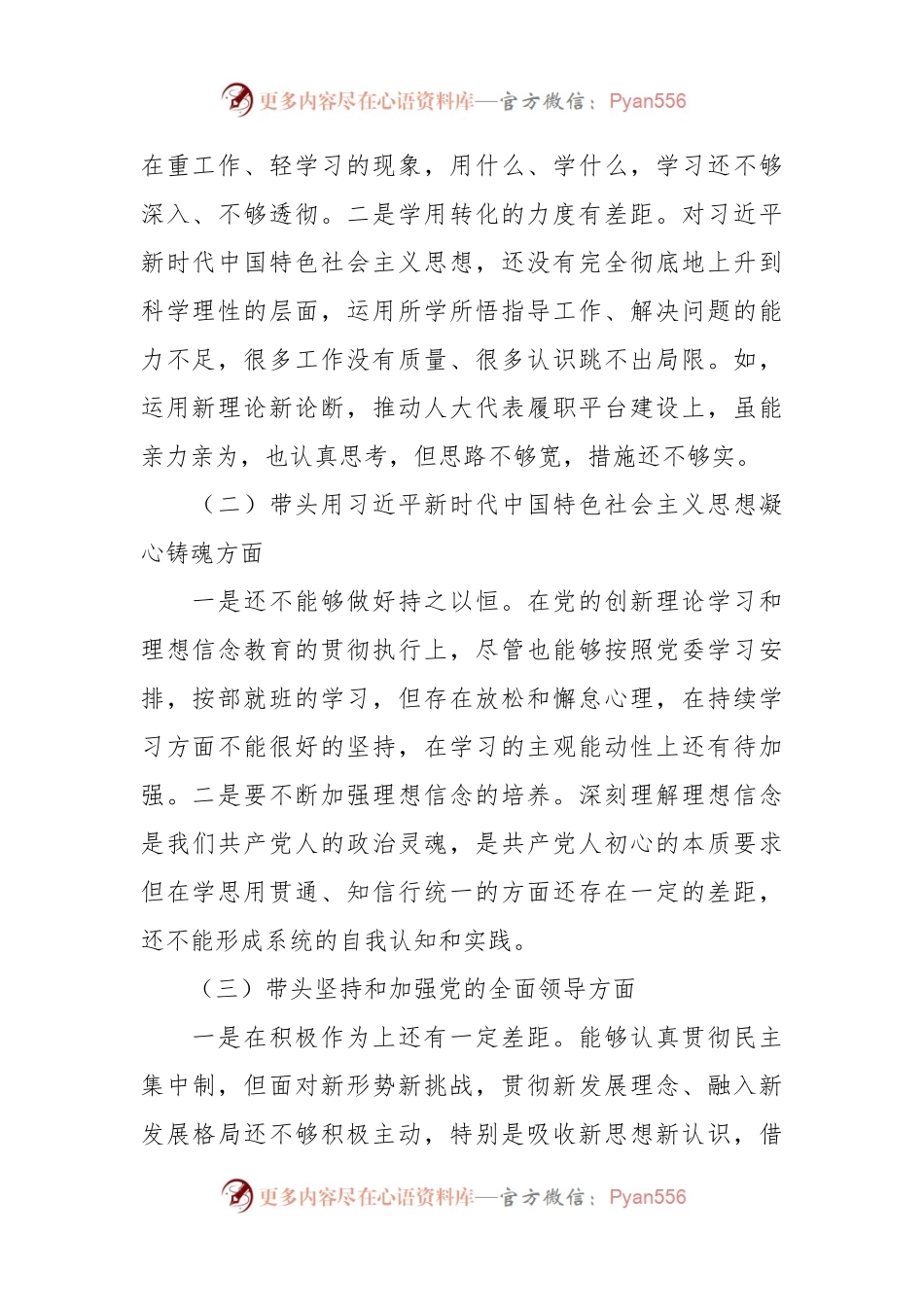 民主生活会个人发言稿提纲（5）.docx_第2页