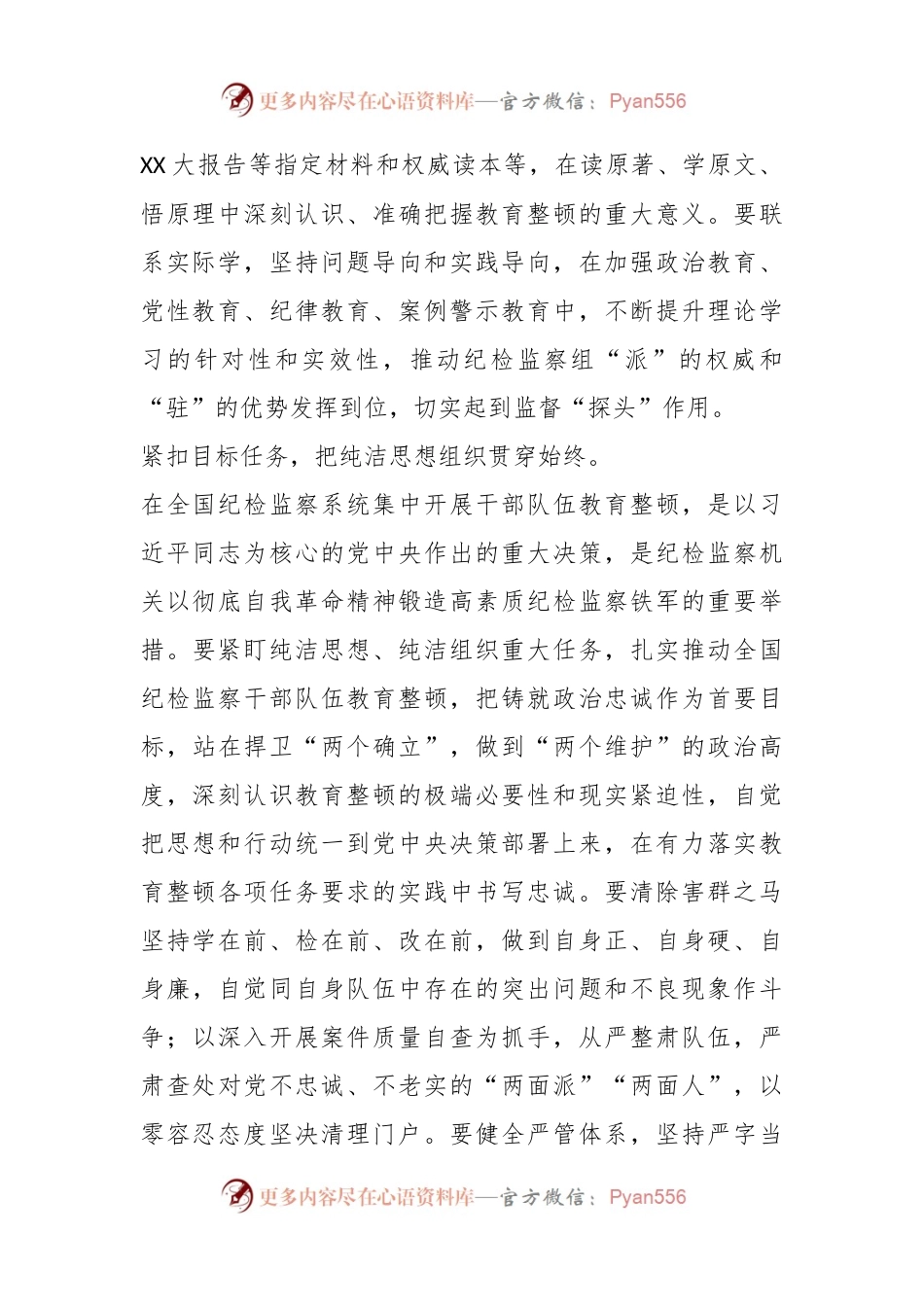 派驻宣传部纪检监察组长教育整顿发言：自觉接受革命性锻造和精神洗礼.docx_第2页