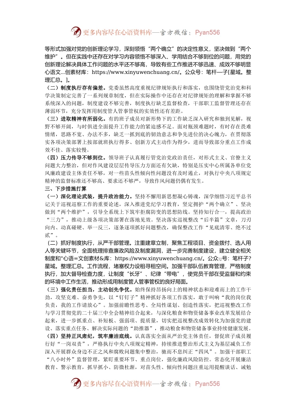 省委巡视反馈问题整改专题民主生活会班子对照检查材料.docx_第2页