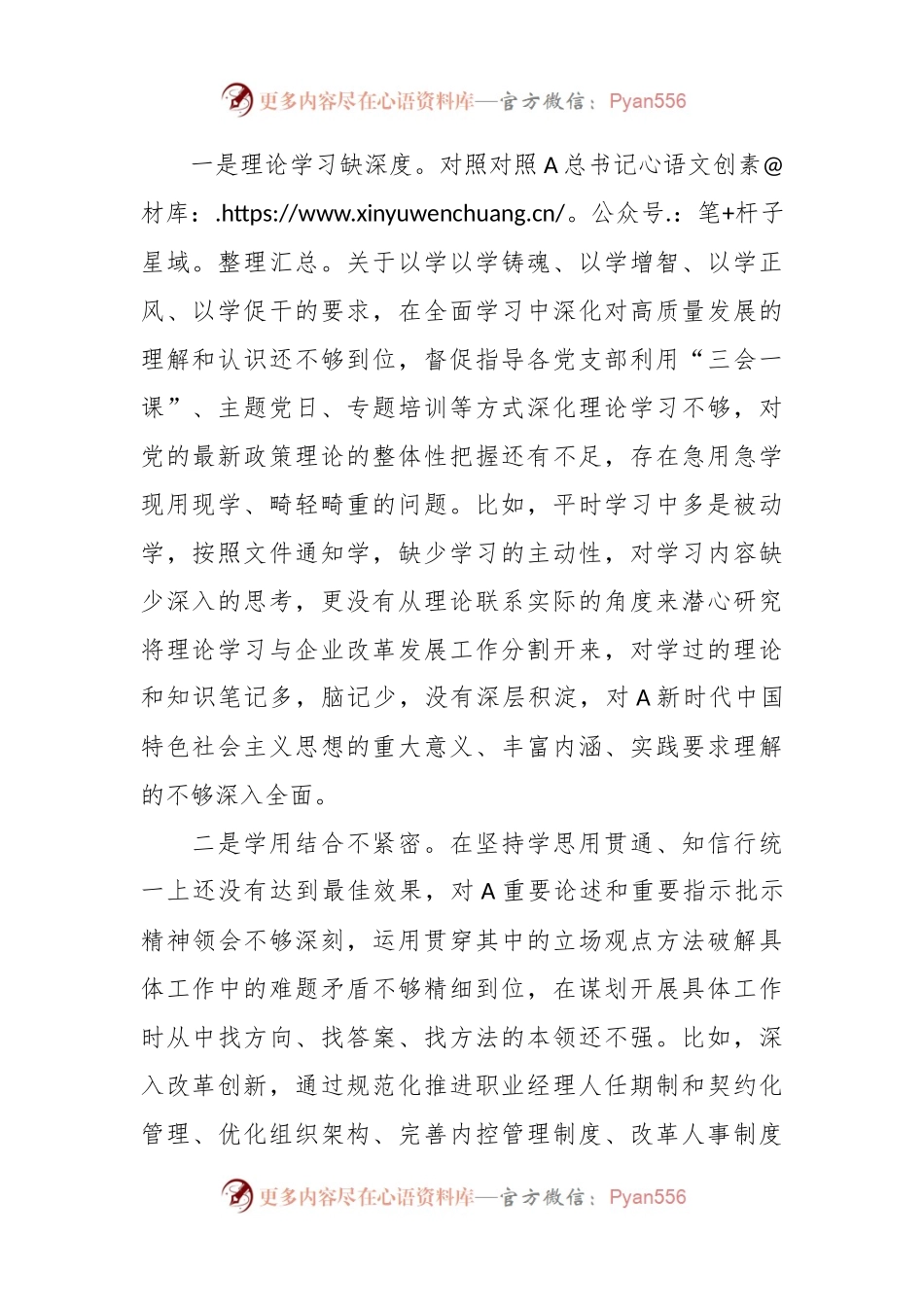 某国企董事长2023年度主题教育专题组织生活会个人发言提纲.docx_第2页
