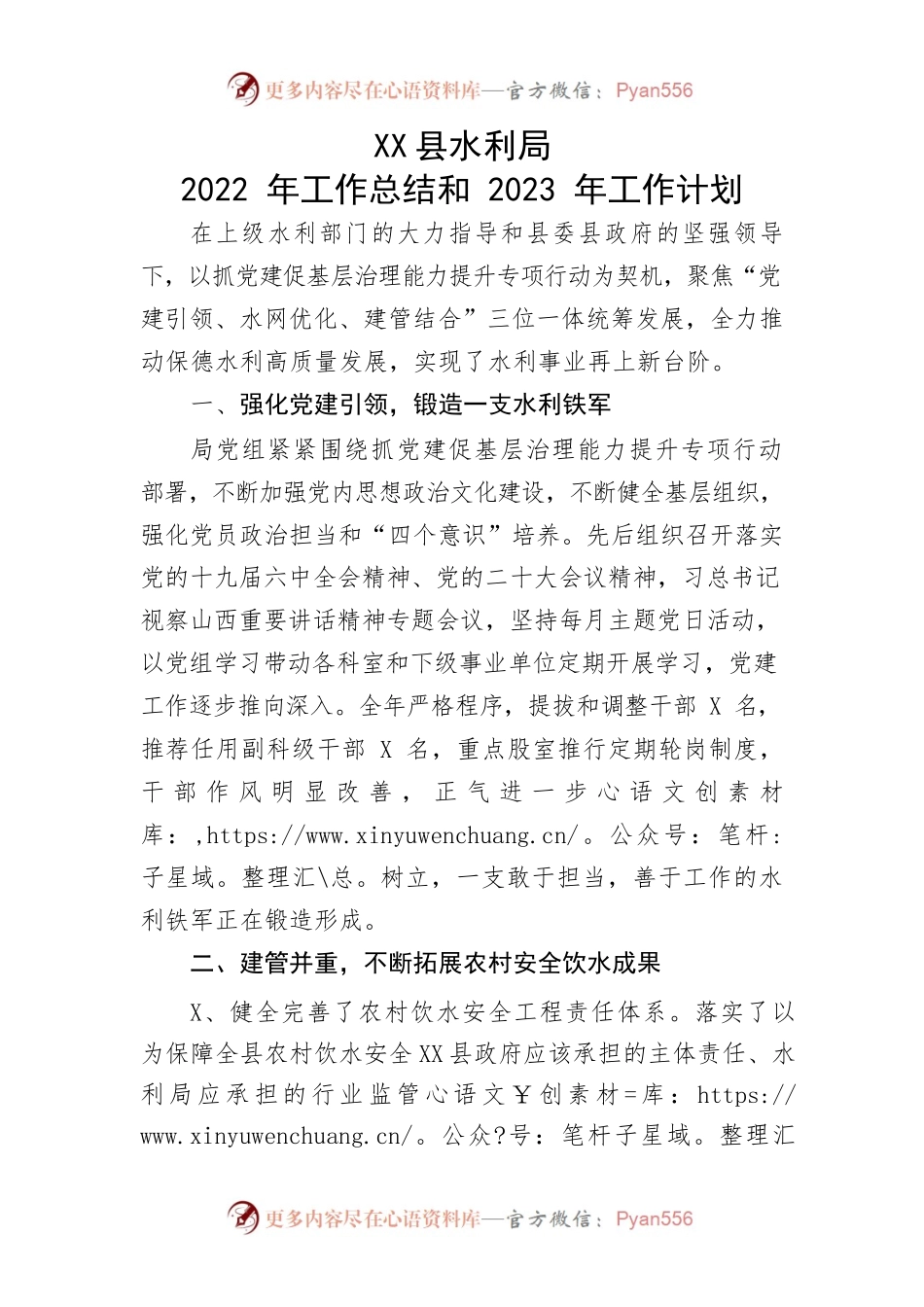 水利局2022年工作总结和2023年计划.docx_第1页