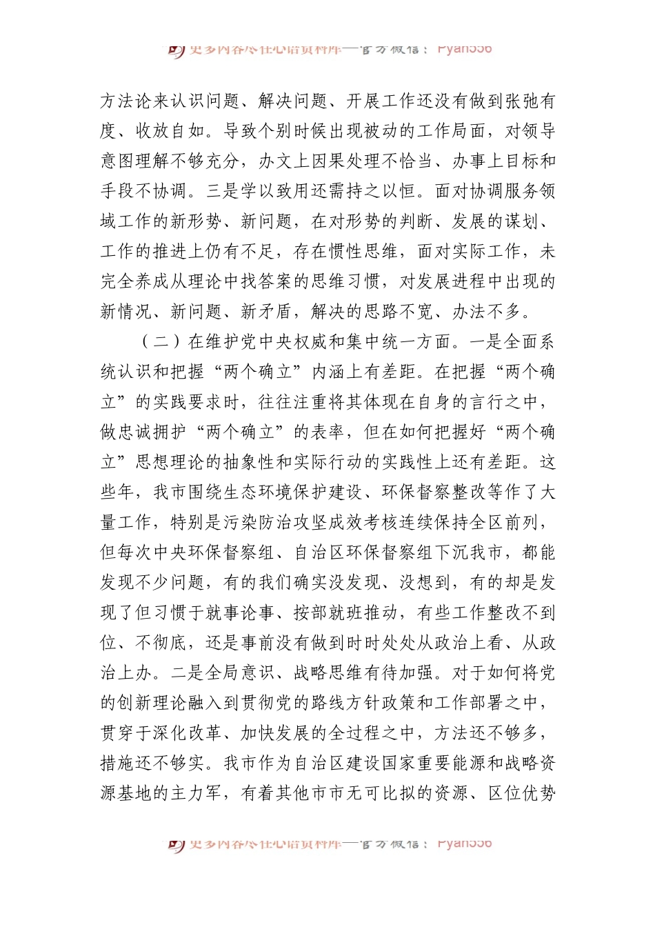 某市政府办副秘书长、副主任2023年度民主生活会对照检查材料.docx_第2页