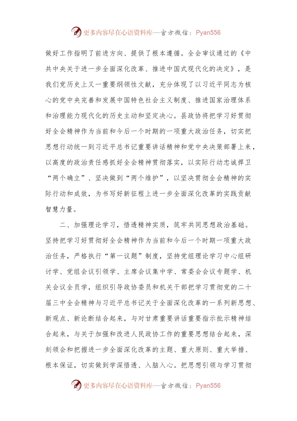 理论中心组学习会上学习贯彻党的二十届三中全会精神研讨交流材料（4）.docx_第2页