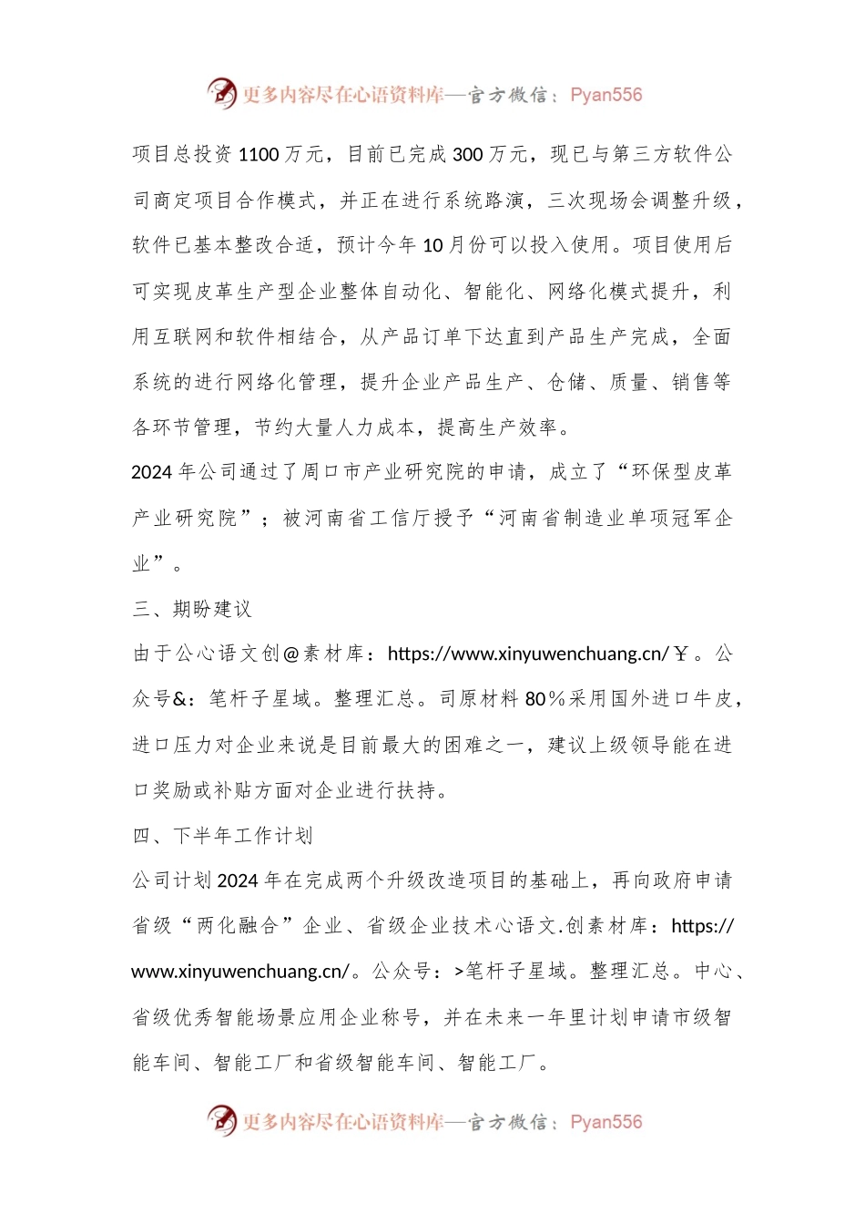 皮革行业2024年上半年工作总结和下半年工作计划.docx_第2页
