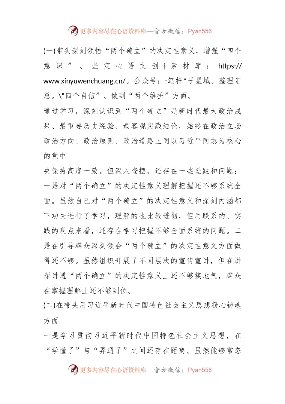 某县委常委、宣传部部长2023年度民主生活会发言稿提纲.docx_第2页