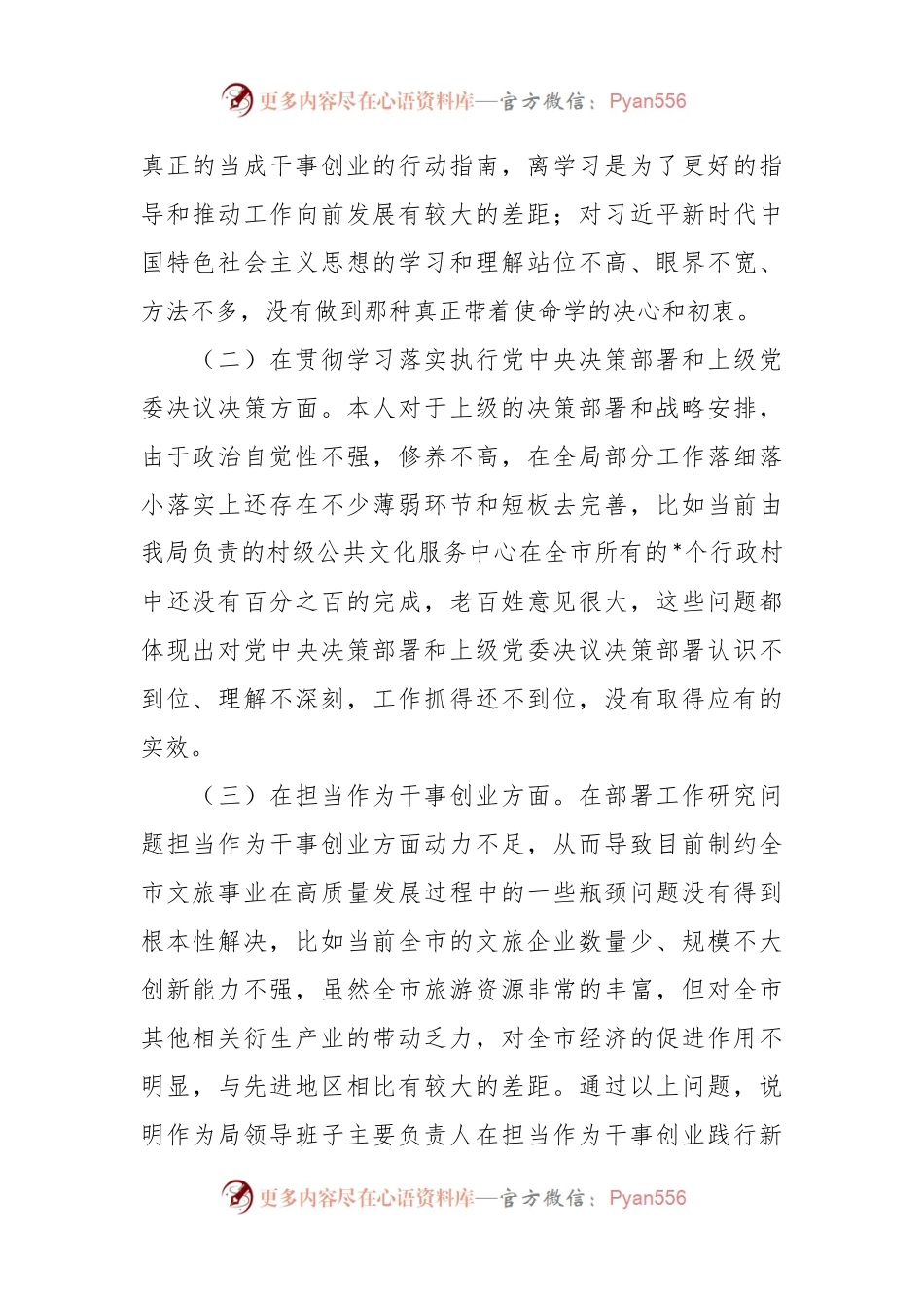 旅游局党组书记个人党性检视剖析材料.docx_第2页