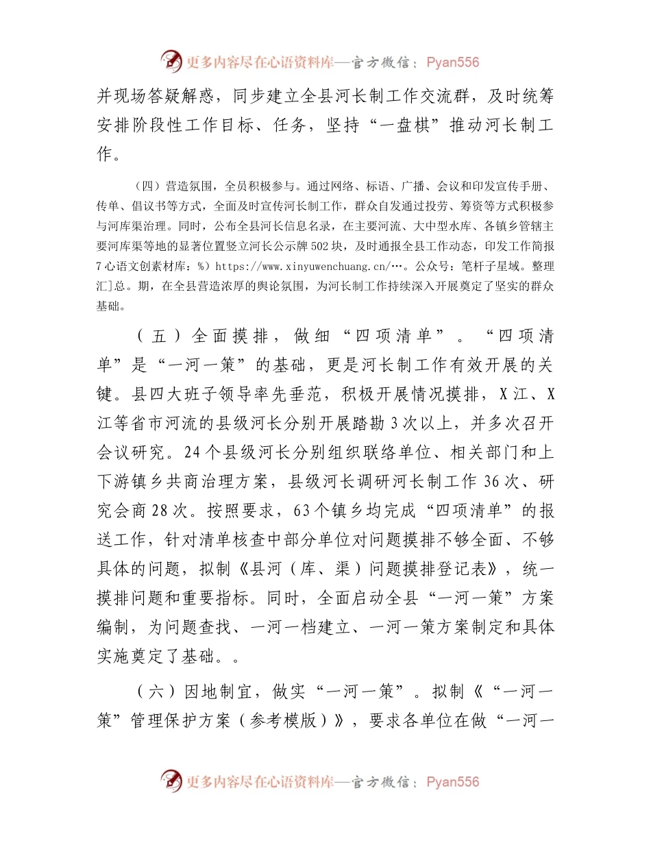 河长制工作推进落实情况汇报.docx_第2页