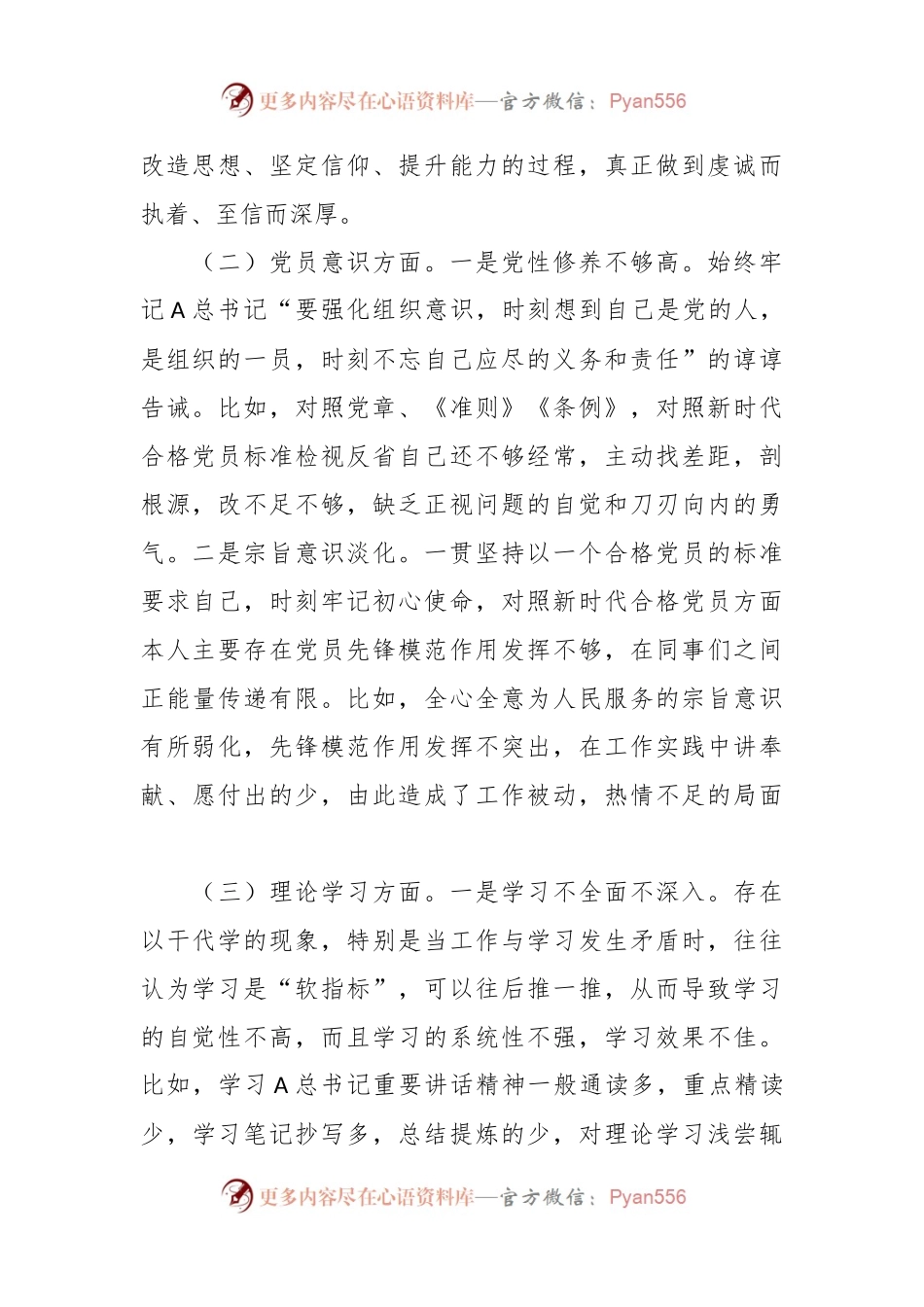本年度的组织生活会个人发言提纲.docx_第2页