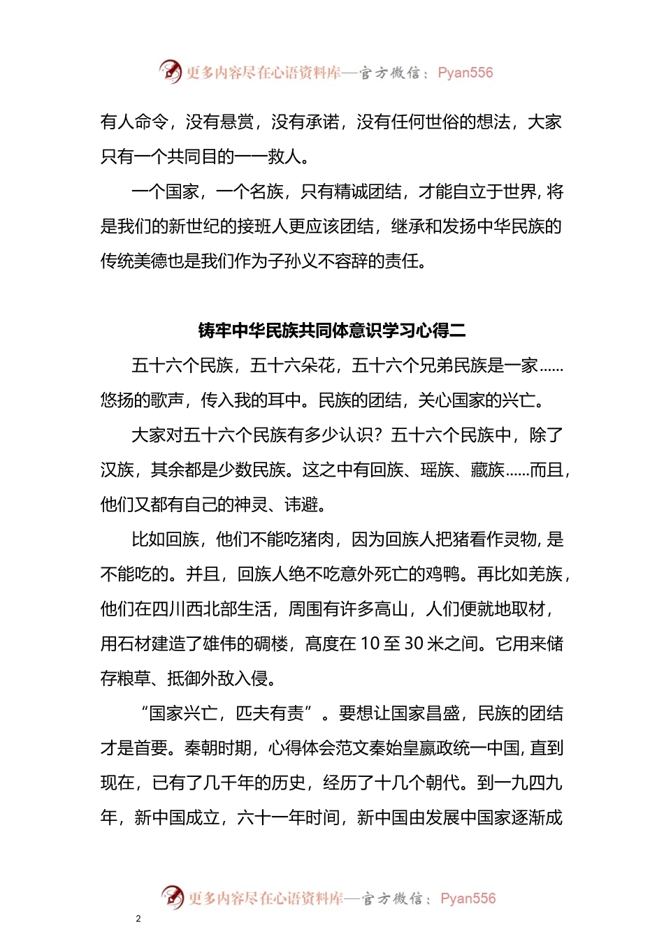 汇编730-铸牢中华民族共同体意识学习心得体会-5篇.docx_第2页