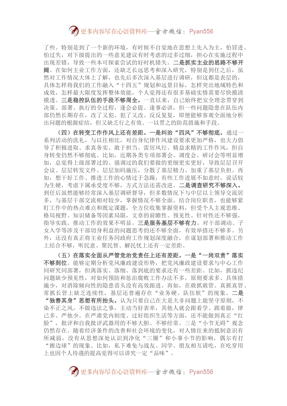检查站党委书记民主生活会个人对照检查材料.docx_第2页