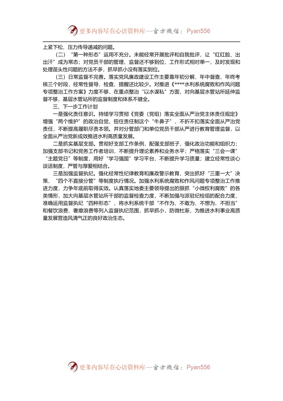 水利局党组履行全面从严治党主体责任情况汇报.docx_第2页