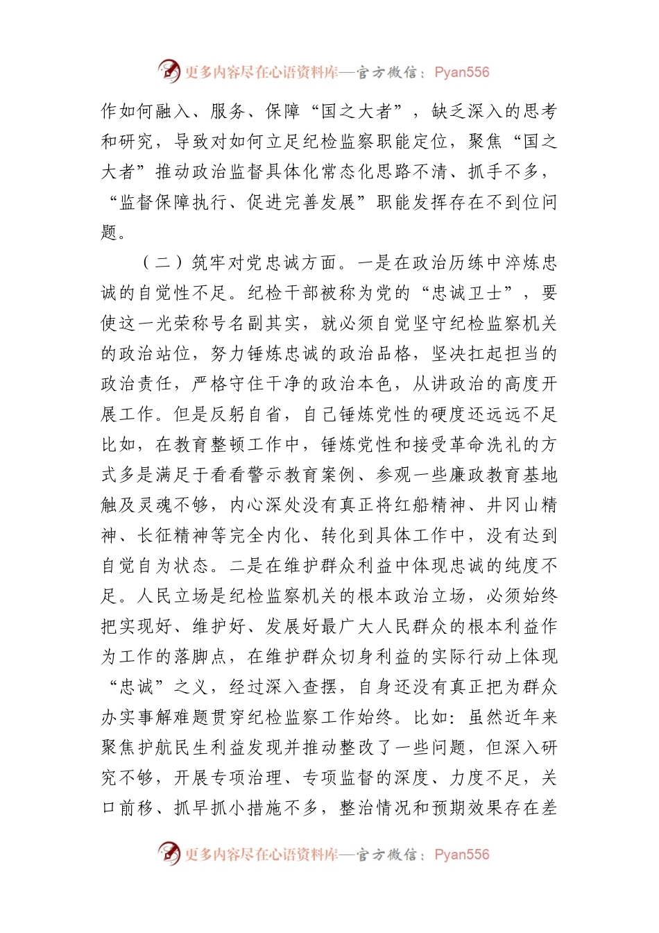 某市纪委书记2023年主题教育暨教育整顿专题民主生活会对照检查材料.docx_第2页