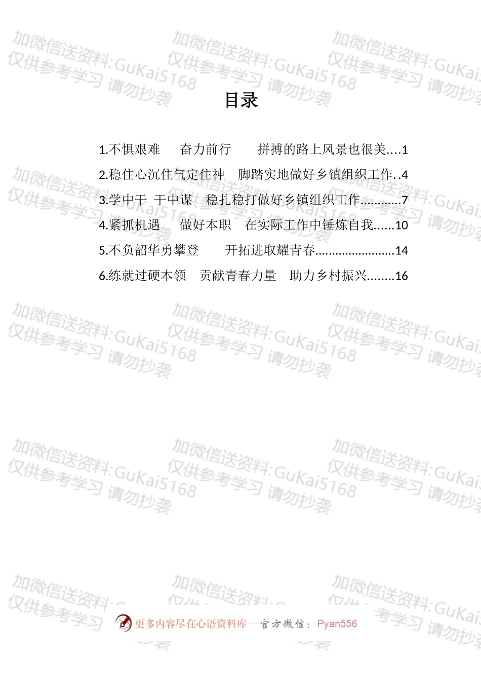 盐山县青年干部座谈会优秀发言汇编.docx_第1页