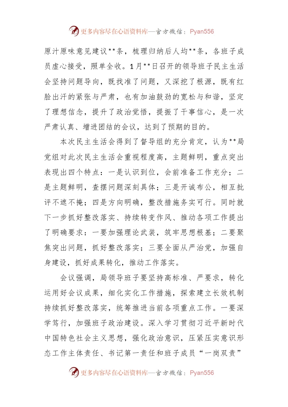 民主生活会会议纪要参考范文.docx_第2页