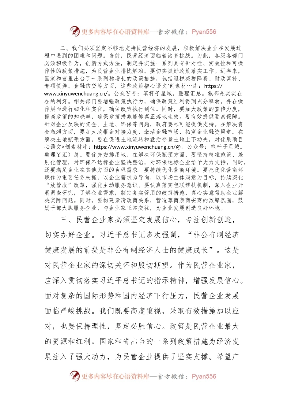 民营企业家座谈会上的讲话.docx_第2页