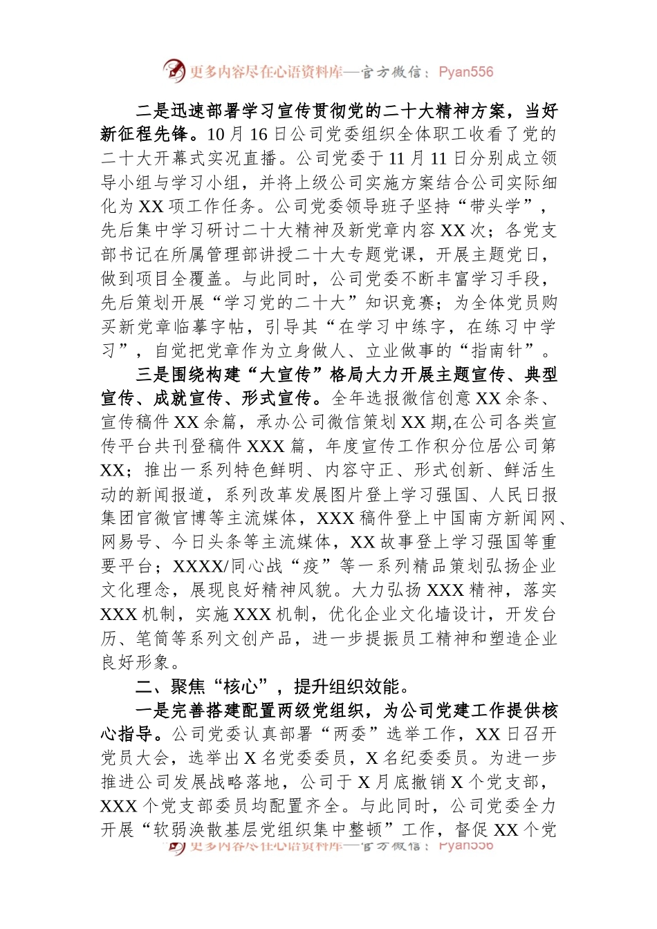 某央企公司2023年党建工作报告.docx_第2页