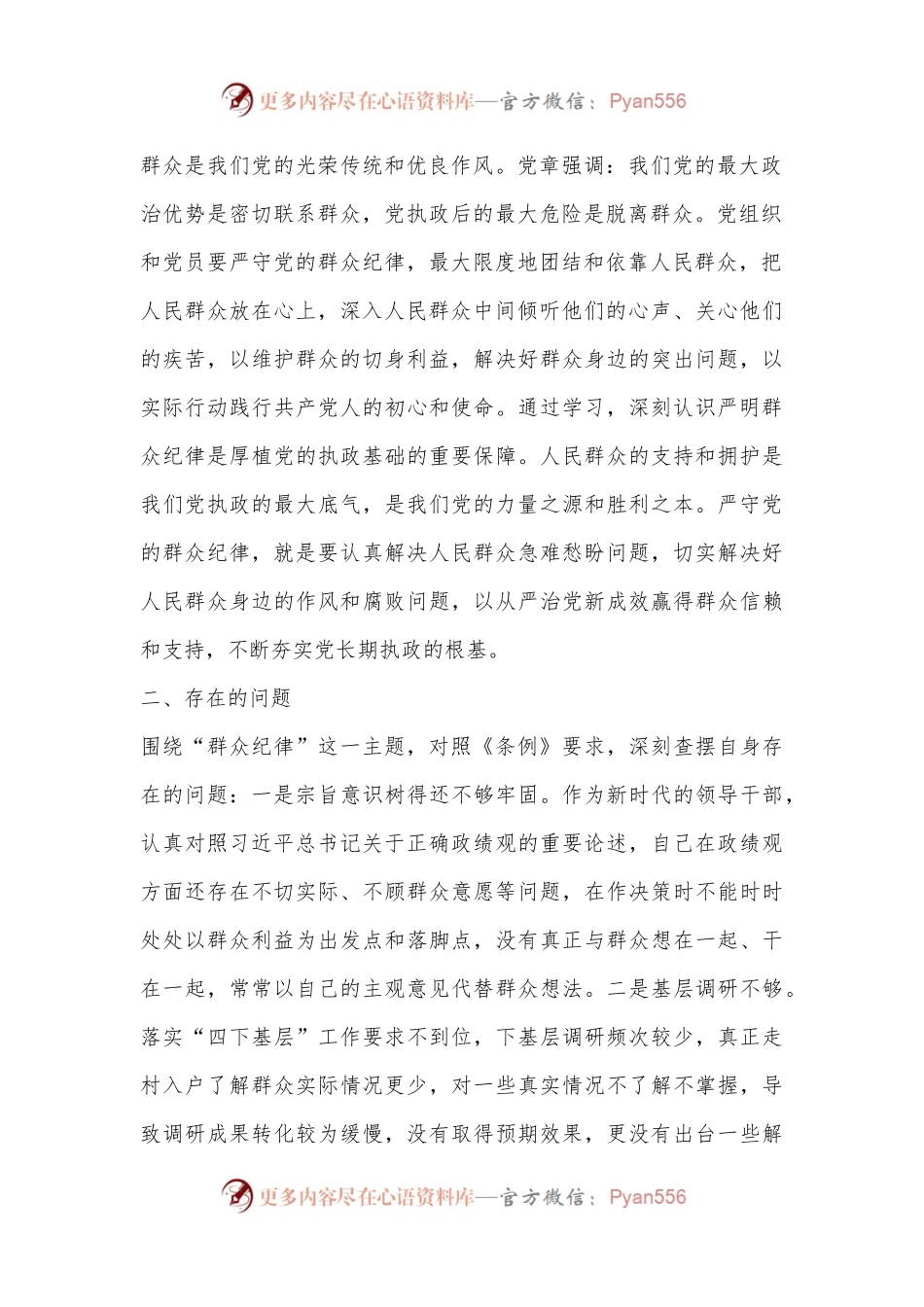 某市委书记在党纪学习教育关于群众纪律研讨发言材料.docx_第2页