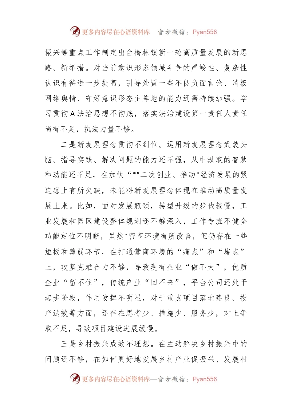 某乡镇巡察整改专题民主生活会个人对照检查.docx_第2页