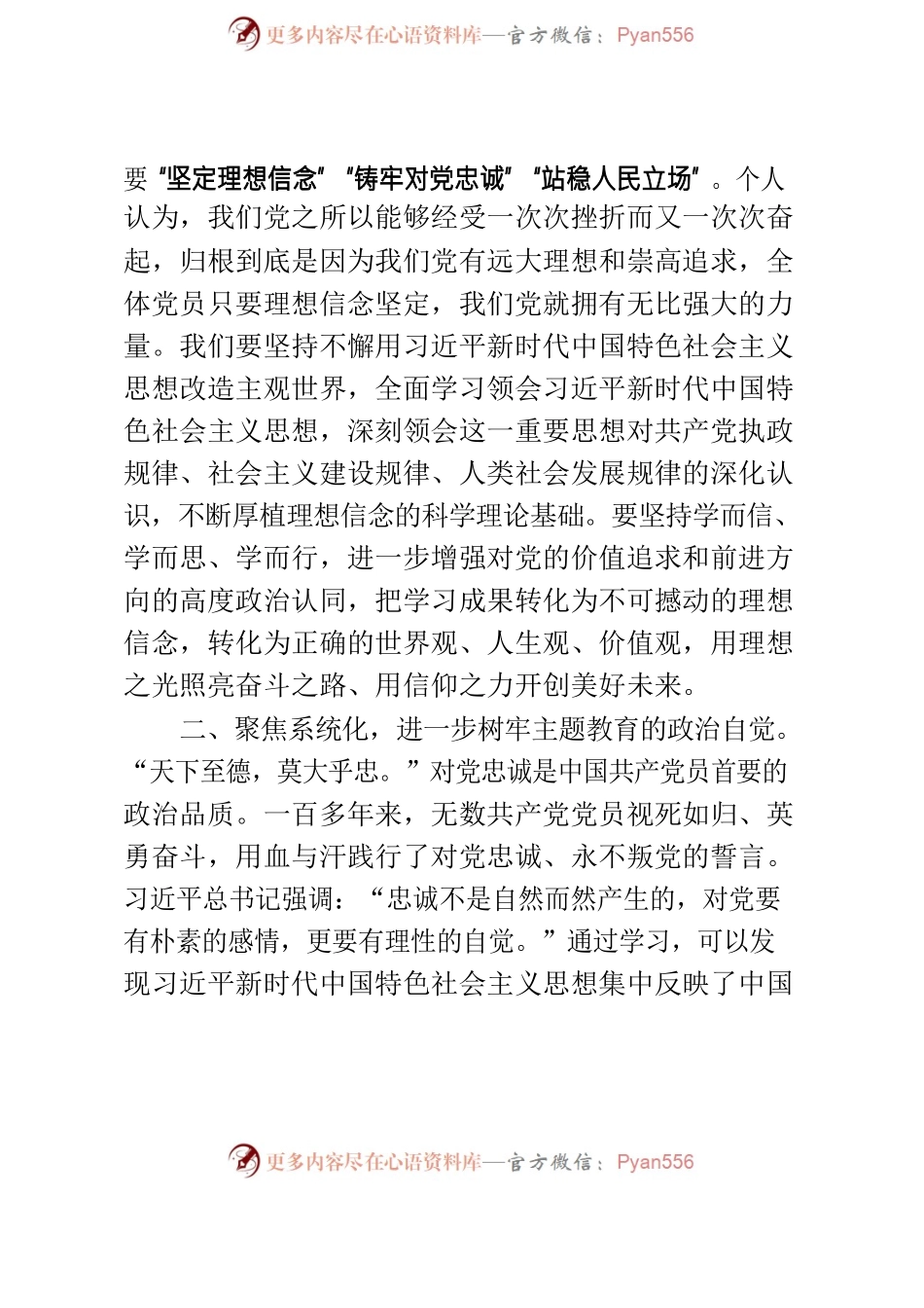 某某副书记关于主题教育以学铸魂交流发言.docx_第2页