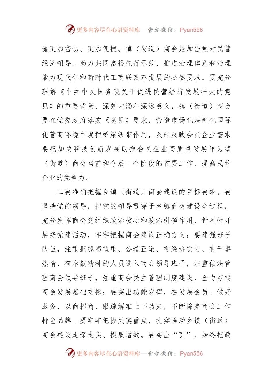 相关领导在推进乡镇（街道）商会建设工作会议上的讲话.docx_第2页