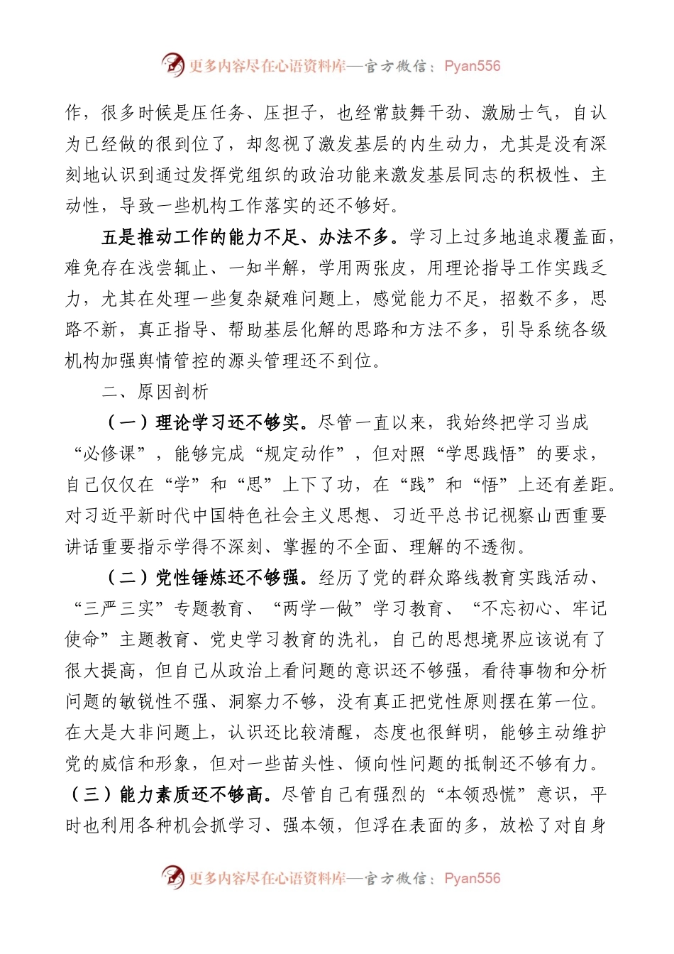 民主生活会个人对照检查材料检视剖析发言提纲.docx_第2页