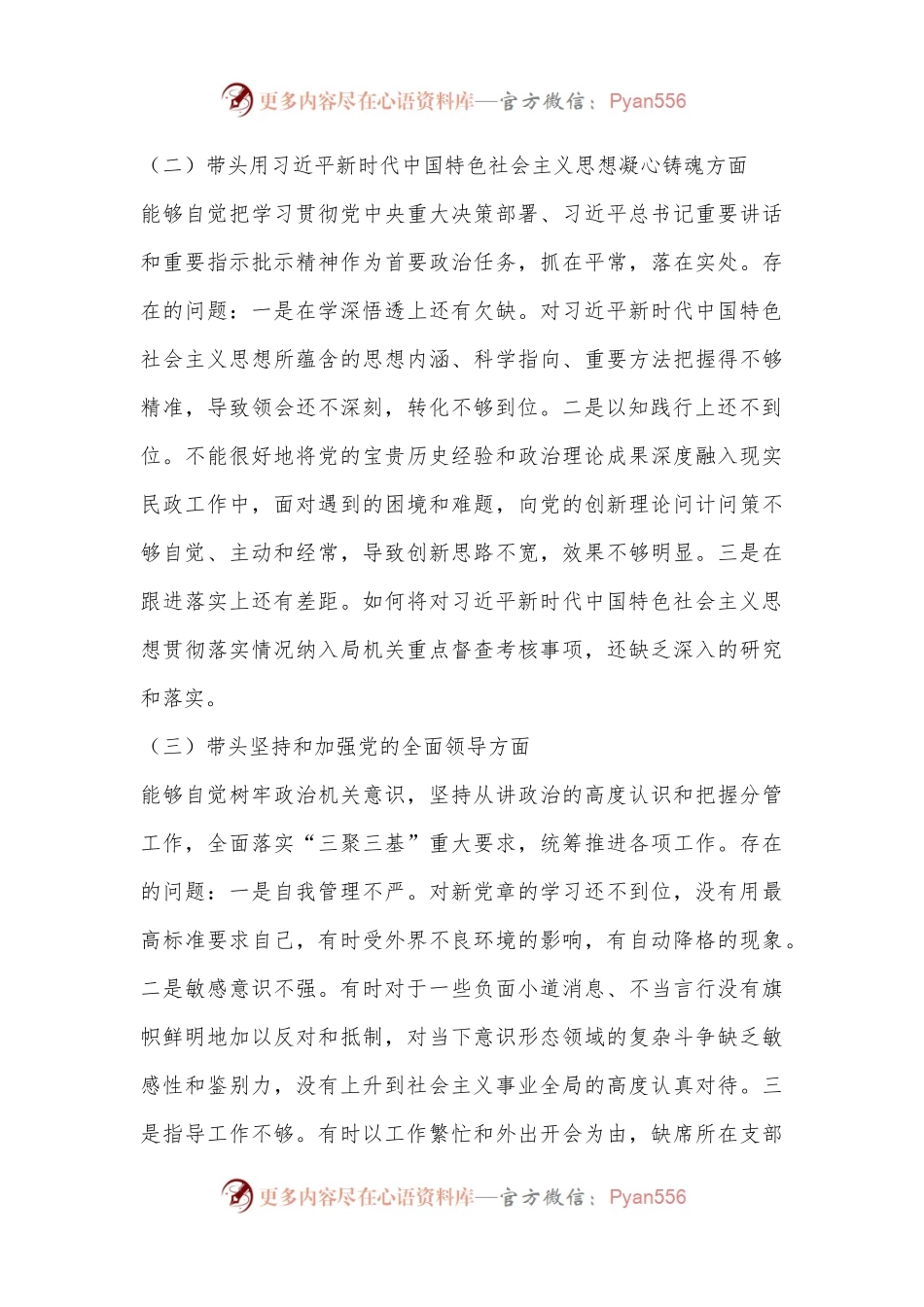 某市民政局党组班子成员2022年度民主生活会个人对照检查材料.docx_第2页