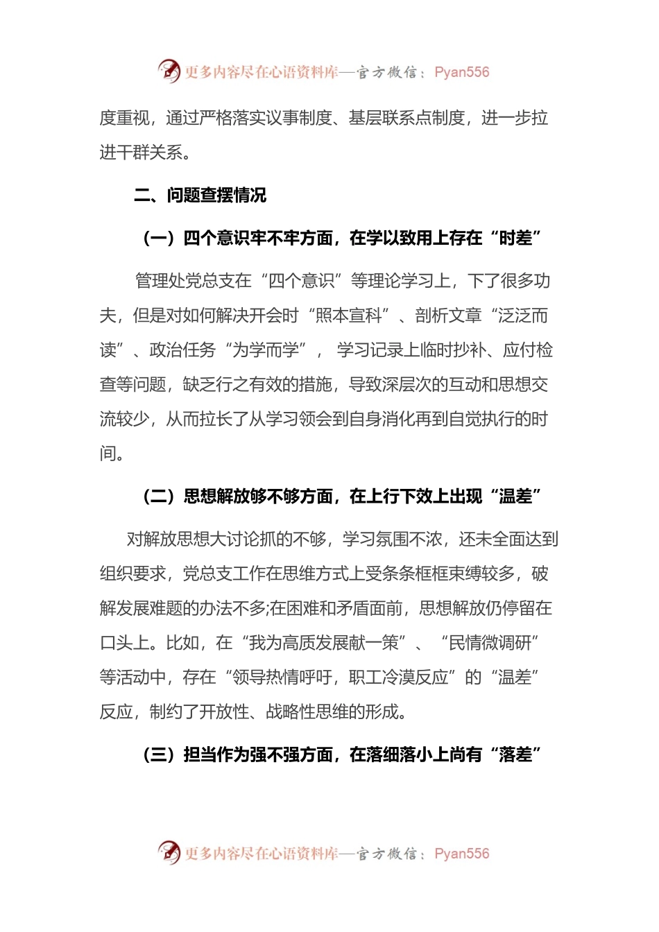 水利部门专题组织生活会领导班子对照检查材料.docx_第2页