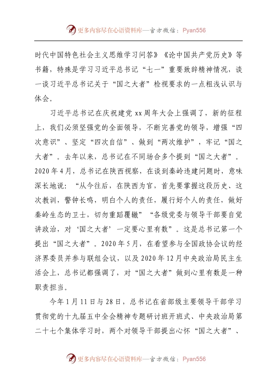 机关党员学习总书记“国之大者”重要检视研讨交流发言.docx_第2页