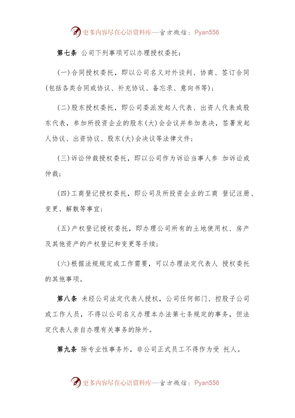 某某公司授权委托管理办法.docx_第2页