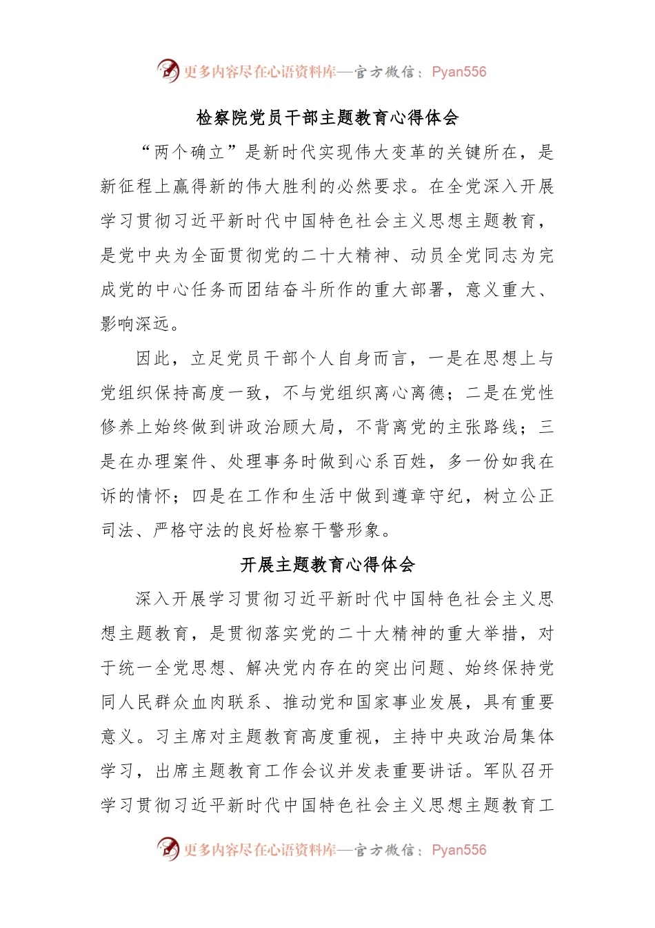 检察院党员干部主题教育心得体会.docx_第1页