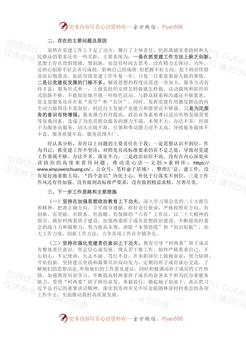村党支部书记抓基层党建工作述职报告（二）.docx_第2页