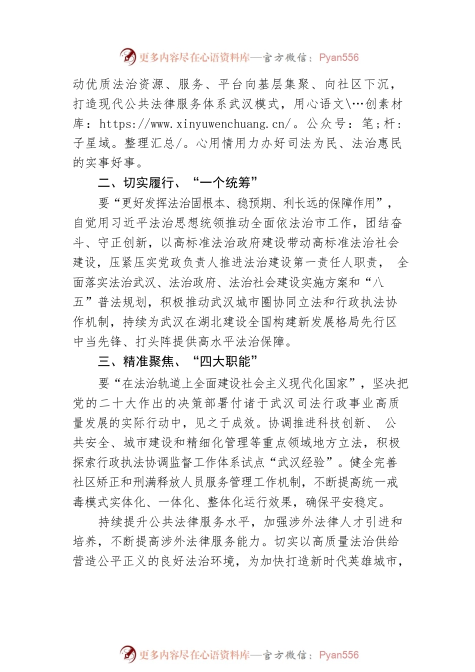 武汉市司法局局长：奋力谱写高质量法治武汉建设新篇章、让党的二十大精神不折不扣落实到武汉司法行政工作中（20221125）.docx_第2页