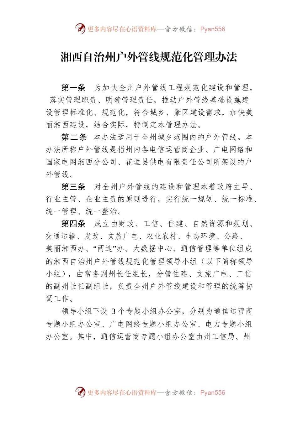 湘西自治州户外管线规范化管理办法.docx_第1页