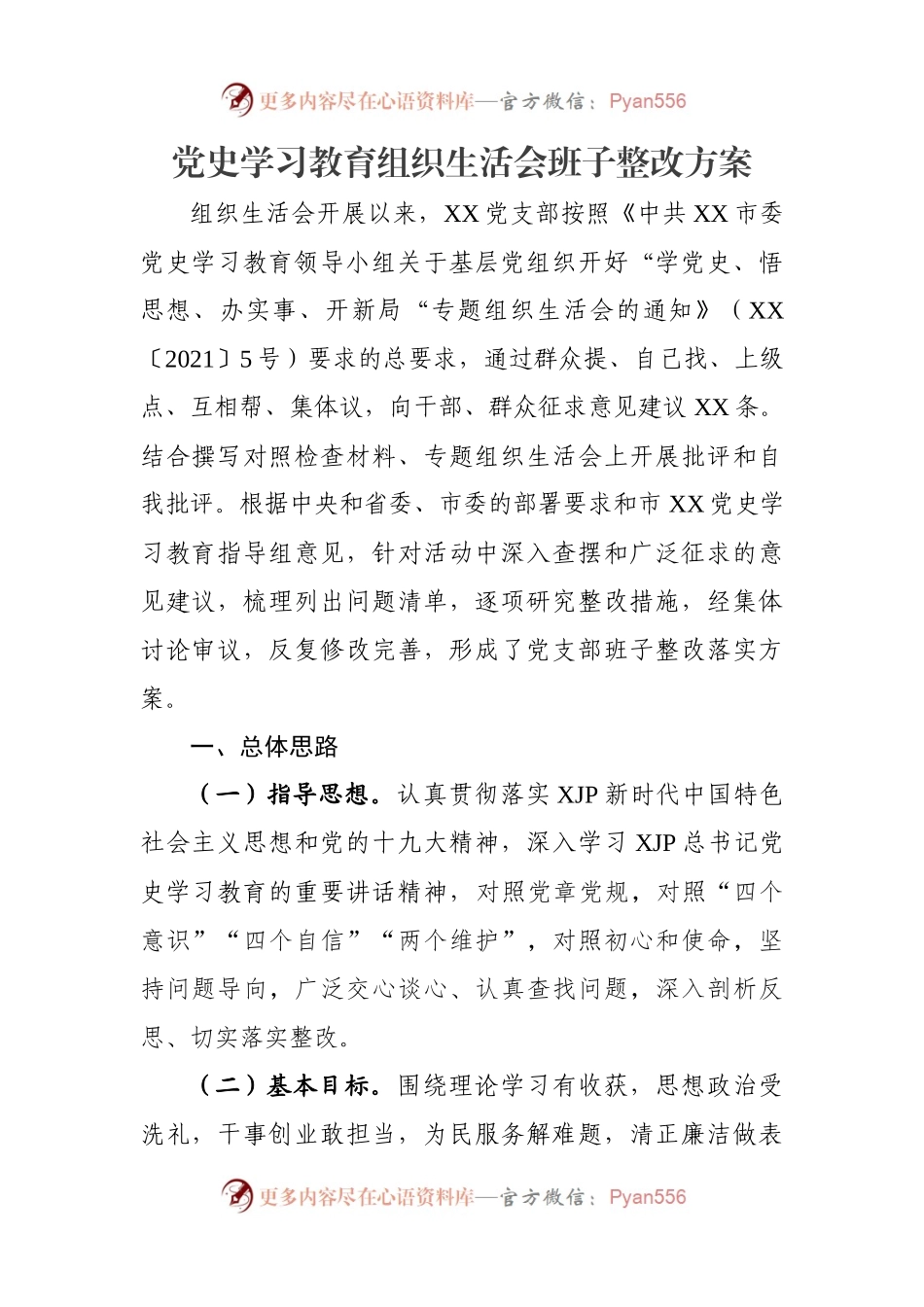 生活会18：党史学习教育组织生.docx_第1页