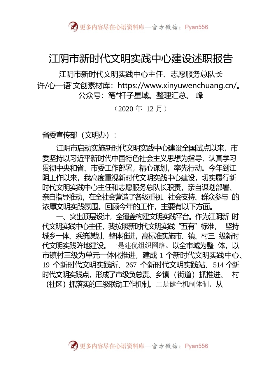 新时代文明实践中心主任、志愿服务总队述职报告.docx_第1页