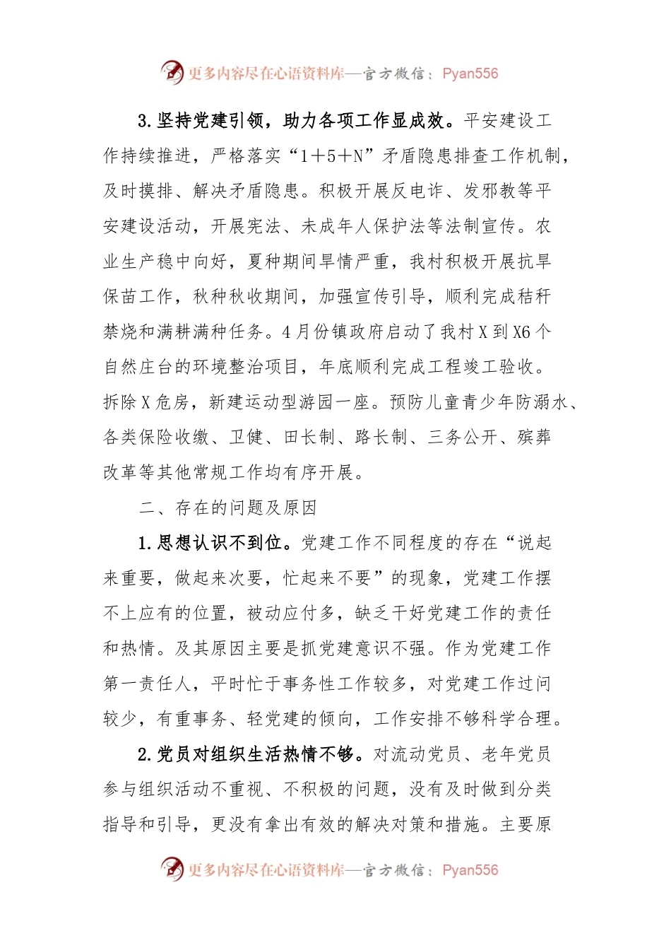 村党支部书记2023年度基层党建工作述职报告.docx_第2页