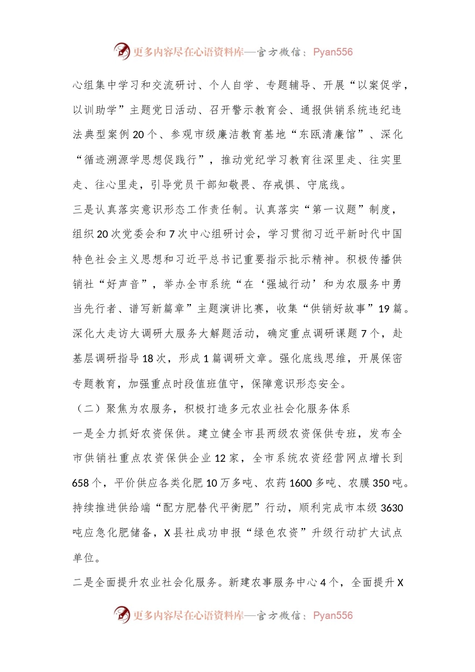 某市供销社2024年上半年工作总结和下半年工作思路.docx_第2页