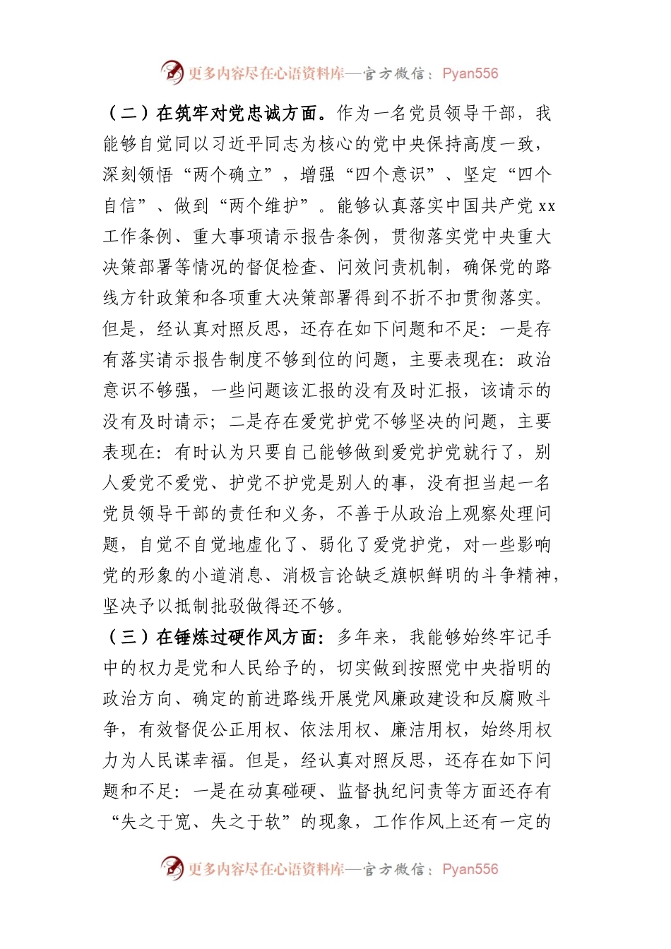 某纪检监察领导干部2023年专题民主生活会发言提纲(1).docx_第2页