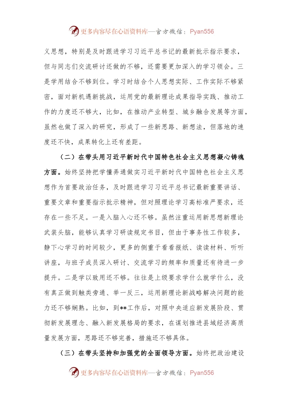某局党组书记、局长2022年度专题民主生活会“六个带头”对照检查材料.docx_第2页