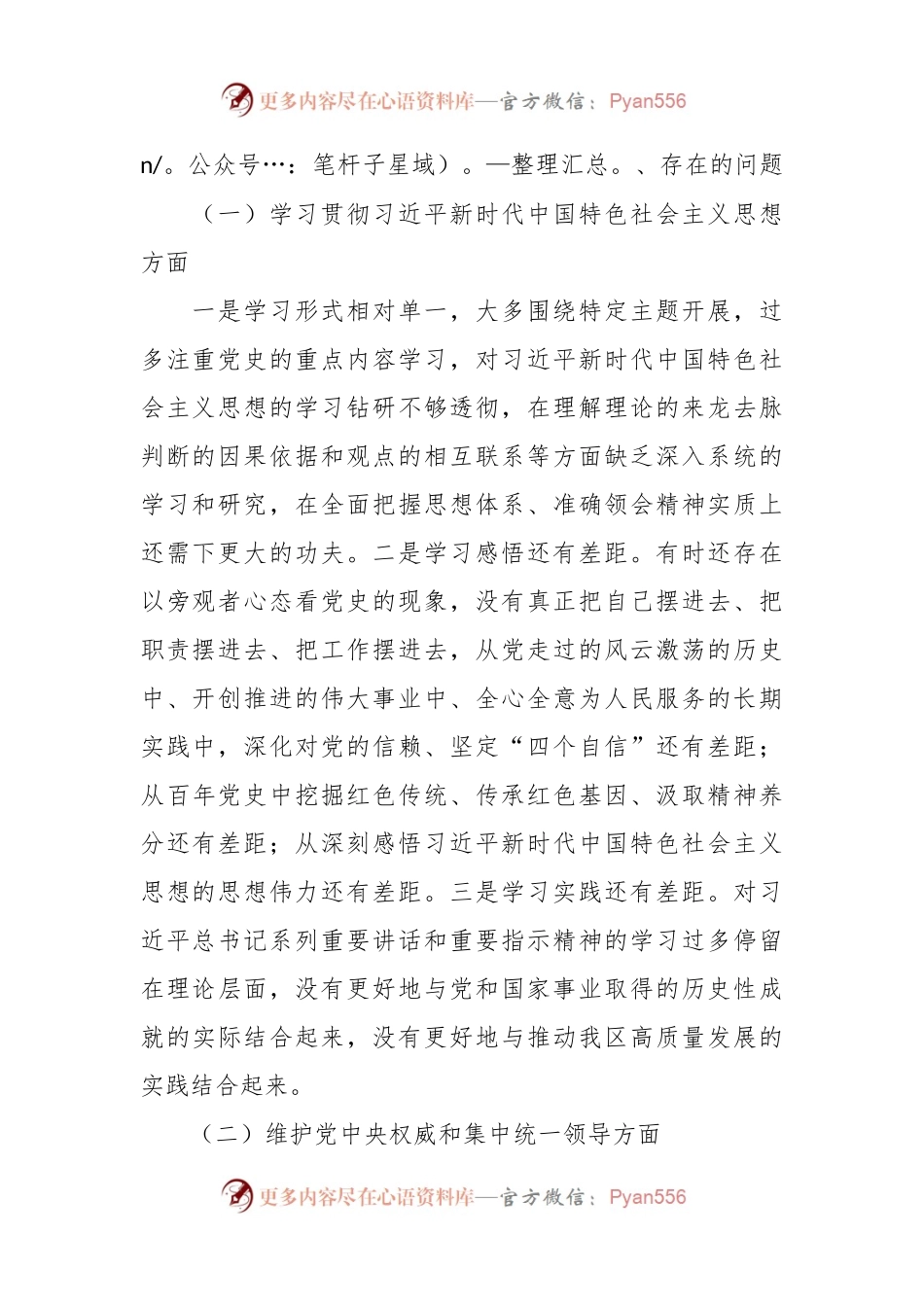 班子成员2023年度主题教育民主生活会个人对照检查材料（六个方面，践行宗旨等）.docx_第2页