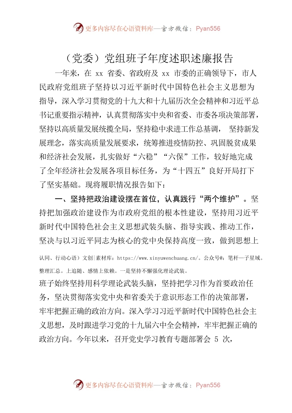 班子年度述职述廉报告.docx_第1页