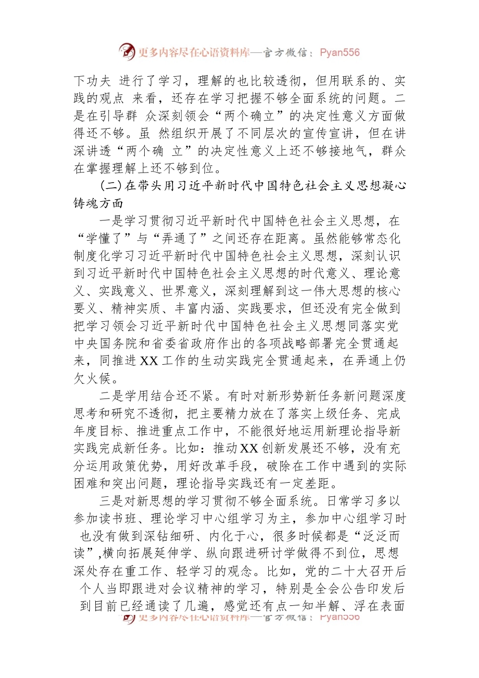 某县委常委、宣传部部长2023年度民主生活会发言提纲.docx_第2页