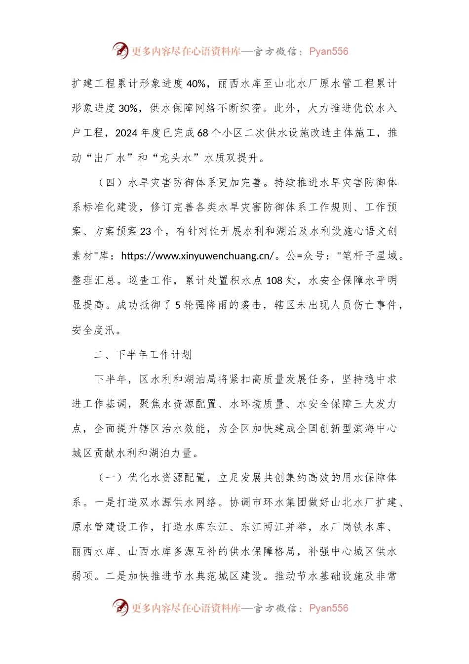 水利和湖泊局2024年上半年工作总结.docx_第2页