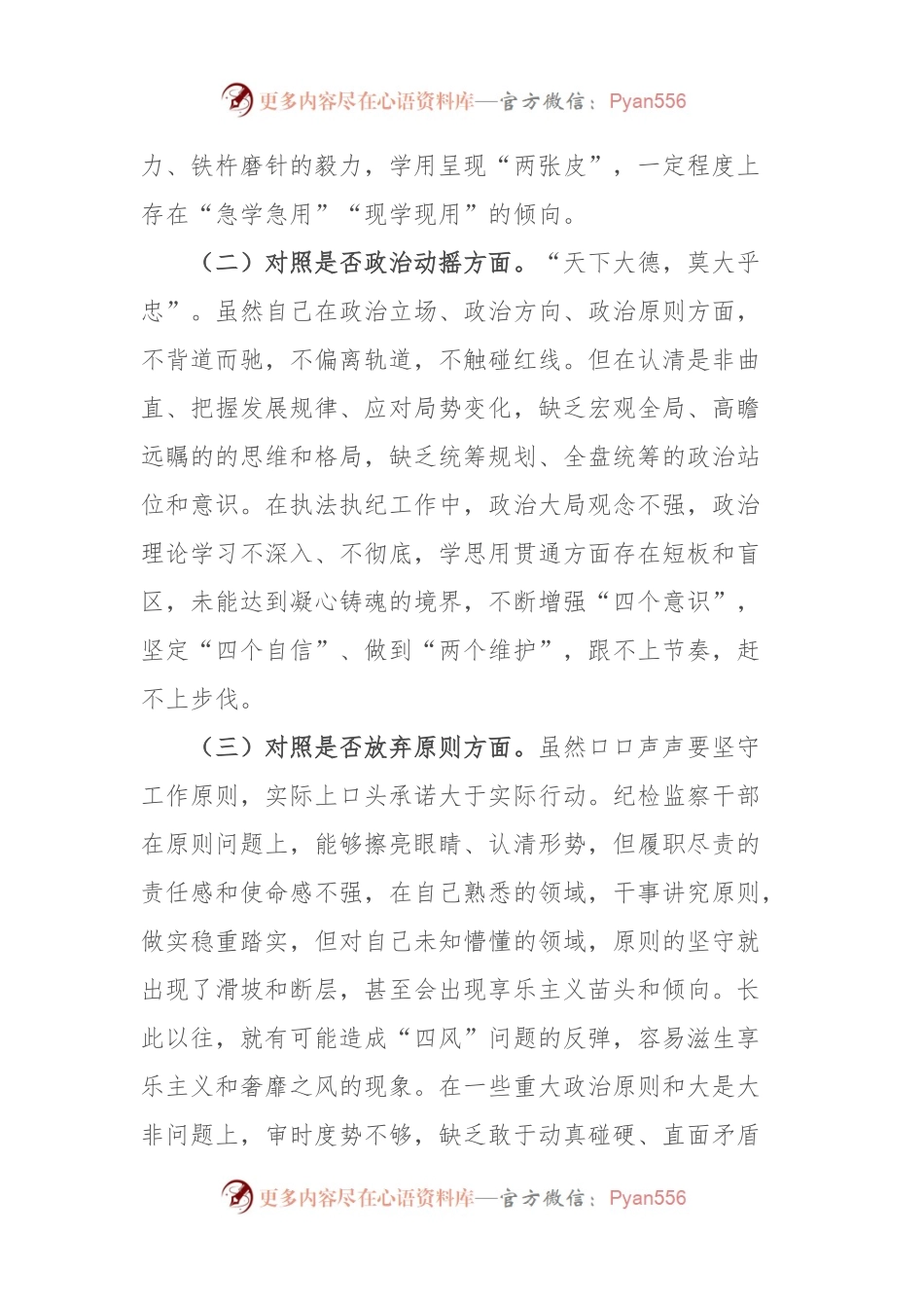 某市纪检监察干部队伍教育整顿第二轮检视整治“六个方面”党性分析报告.docx_第2页