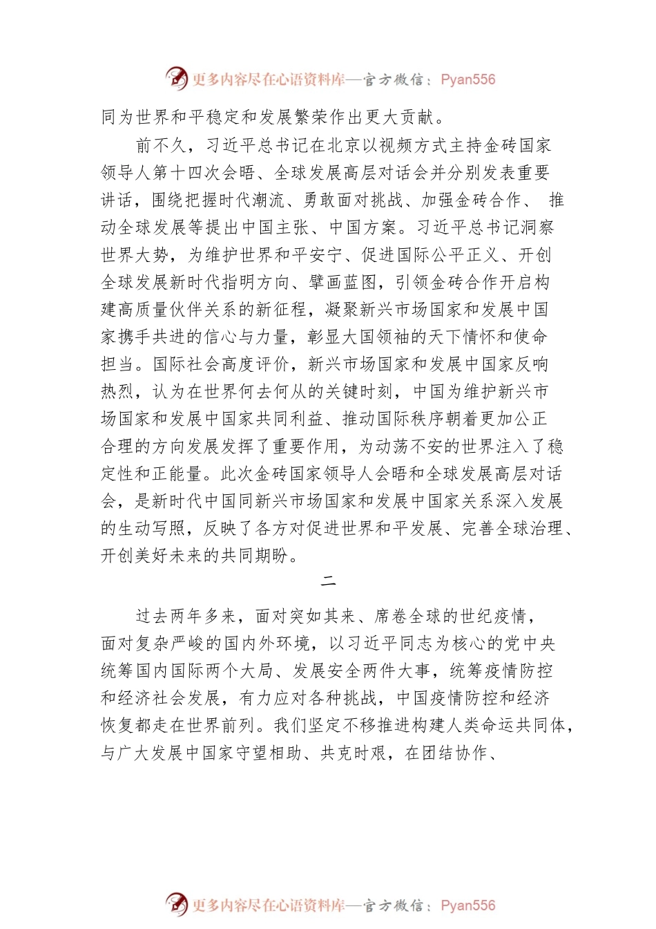 深化新兴市场国家和发展中国家团结合作 携手构建人类命运共同体.docx_第2页