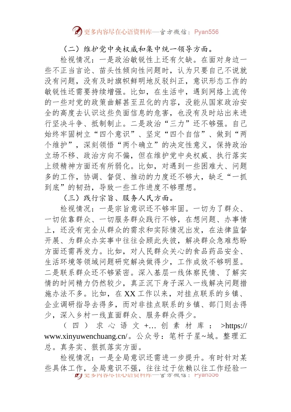 检察院检察长2023年度专题民主生活发言稿提纲.docx_第2页