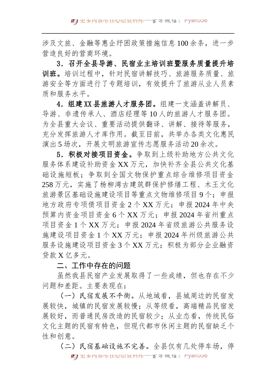 某地2024年文化旅游局民宿发展工作报告.docx_第2页