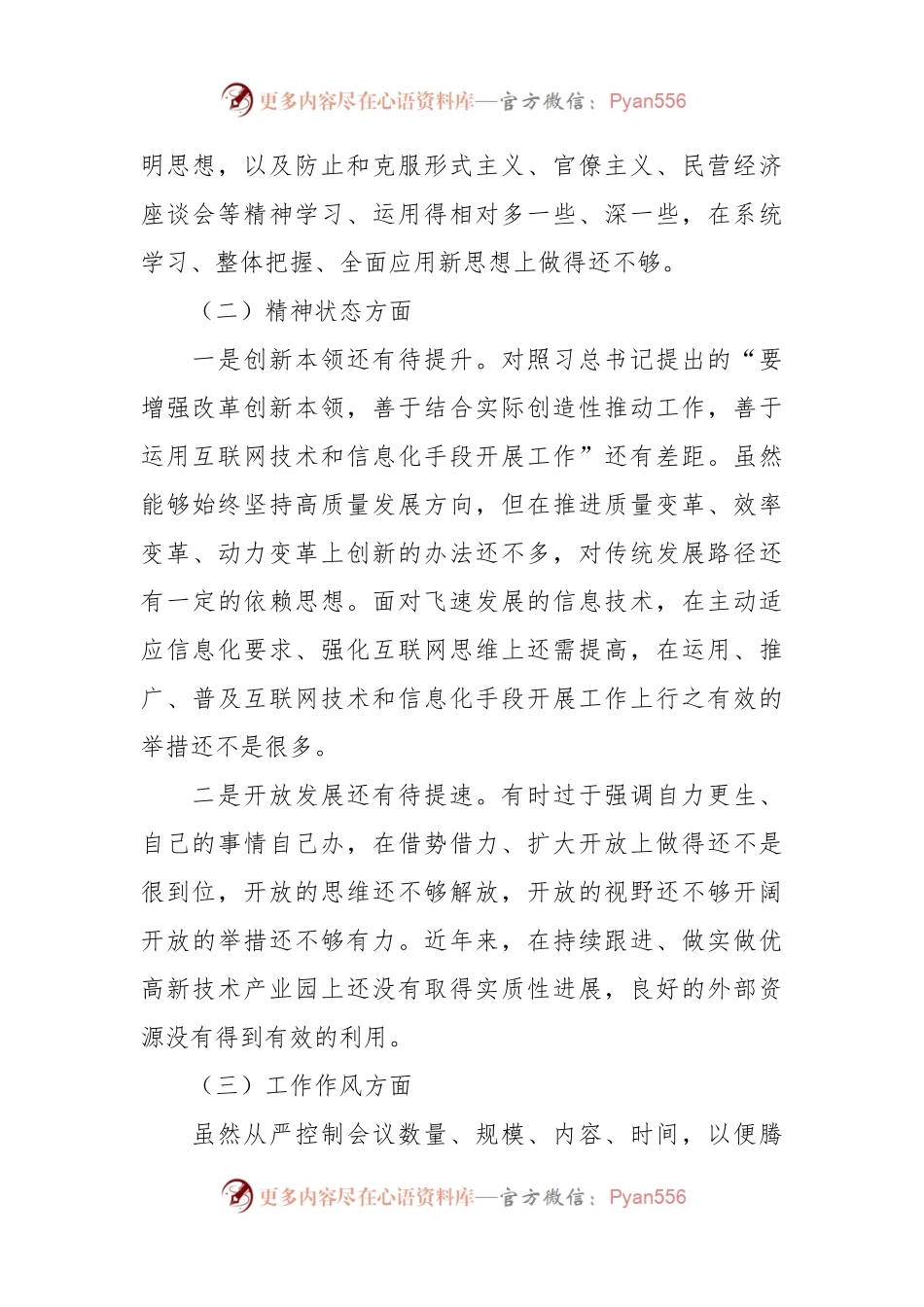 有关于某县长民主生活会个人发言提纲.docx_第2页